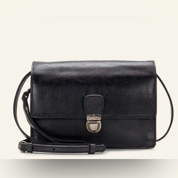 Patricia Nash Handbags - Patricia Nash Lanza Crossbody Organizer Black Leather Heritage Bag